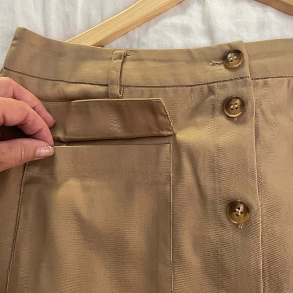 Tan Button-Front Skirt - Picture 4 of 6